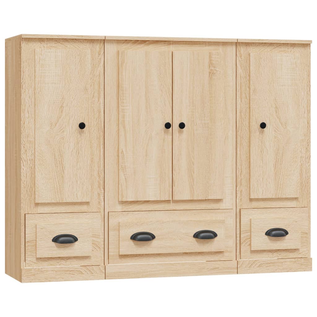 Highboards 3 stk sonoma eik konstruert tre