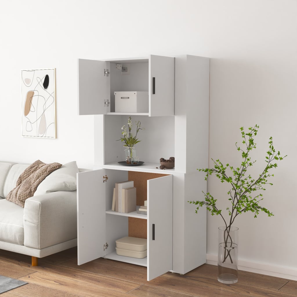Highboard hvit konstruert tre vidaXL