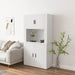 Highboard hvit konstruert tre vidaXL