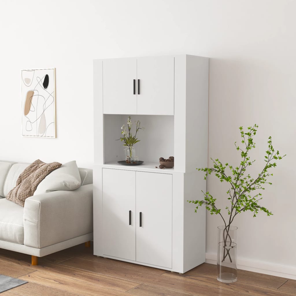 Highboard hvit konstruert tre vidaXL