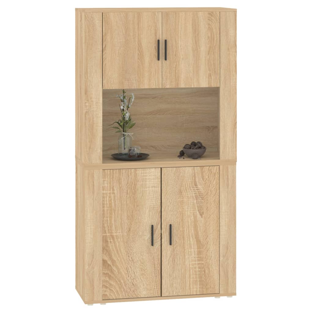 Highboard sonoma eik konstruert tre vidaXL