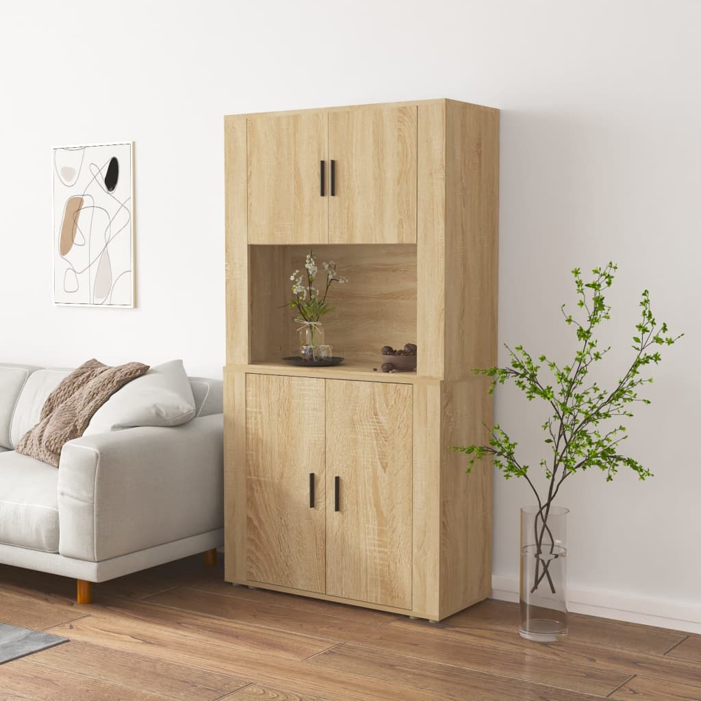 Highboard sonoma eik konstruert tre vidaXL