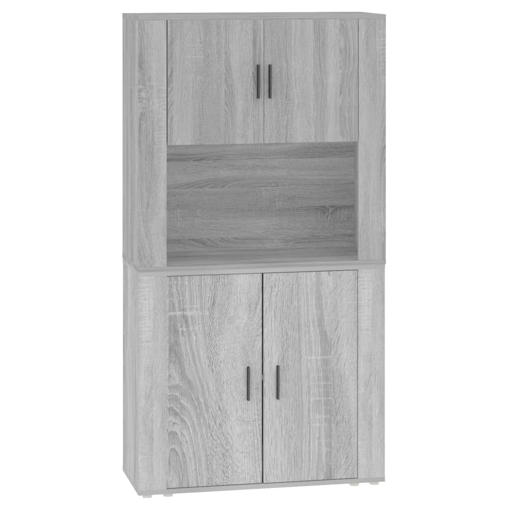 Highboard grå sonoma konstruert tre vidaXL