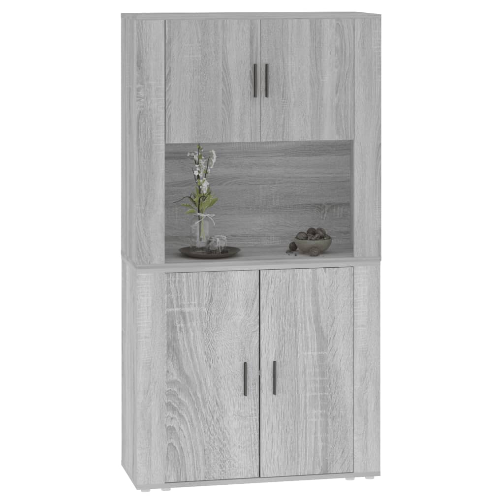 Highboard grå sonoma konstruert tre vidaXL