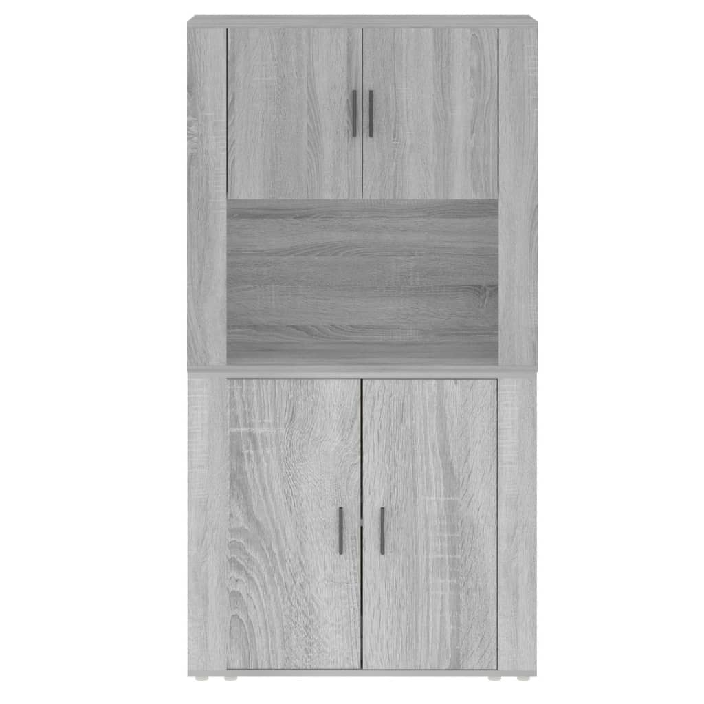 Highboard grå sonoma konstruert tre vidaXL