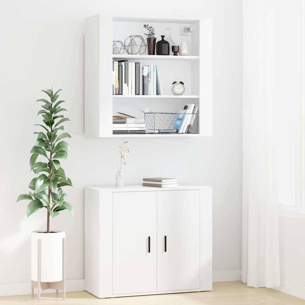 Highboard hvit konstruert tre vidaXL