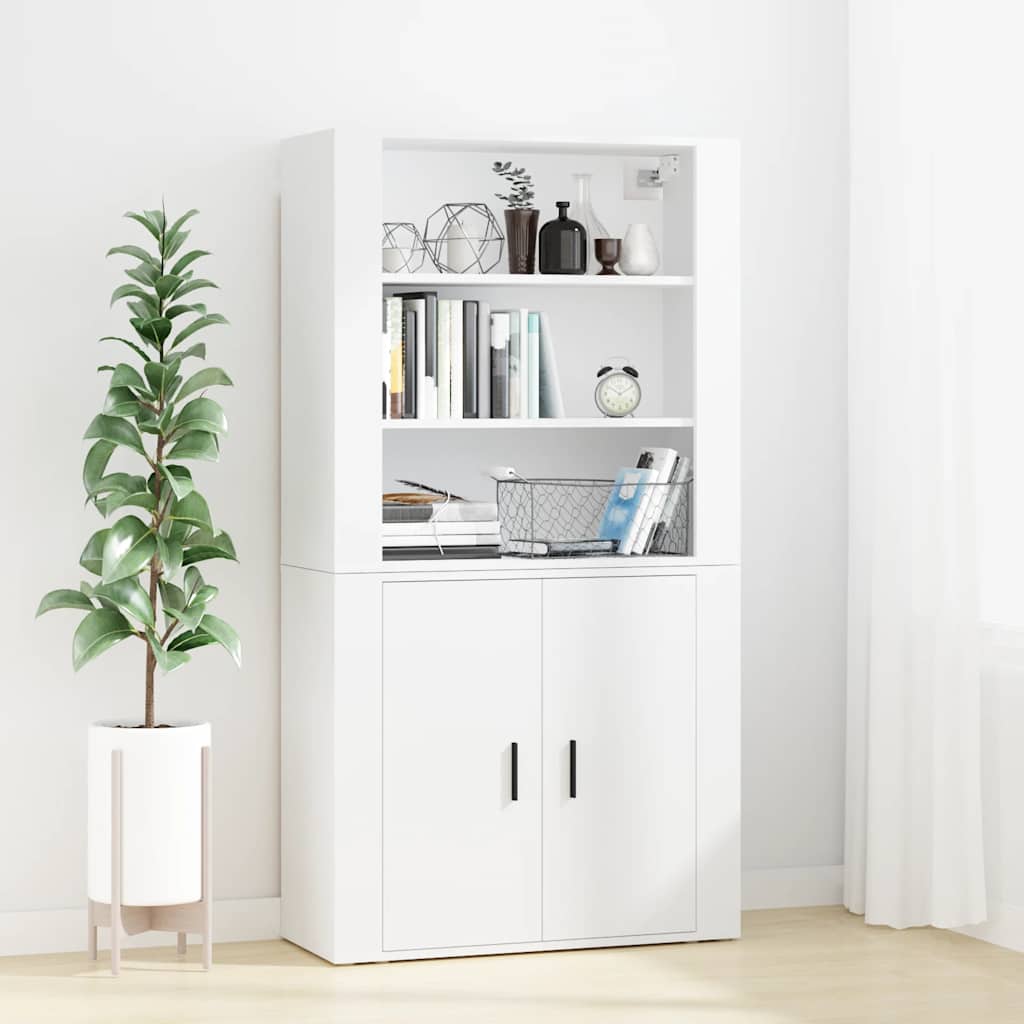 Highboard hvit konstruert tre vidaXL