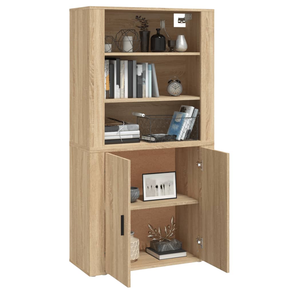 Highboard sonoma eik konstruert tre vidaXL