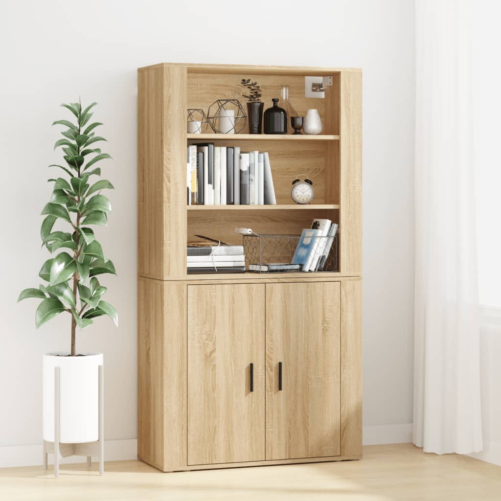 Highboard sonoma eik konstruert tre vidaXL