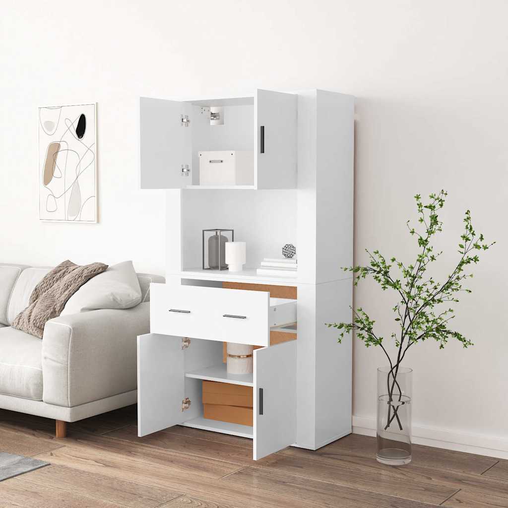 Highboard hvit konstruert tre vidaXL