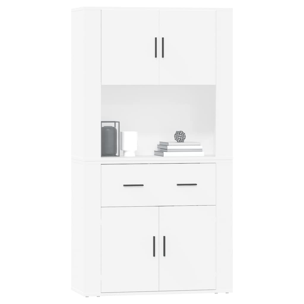Highboard hvit konstruert tre vidaXL