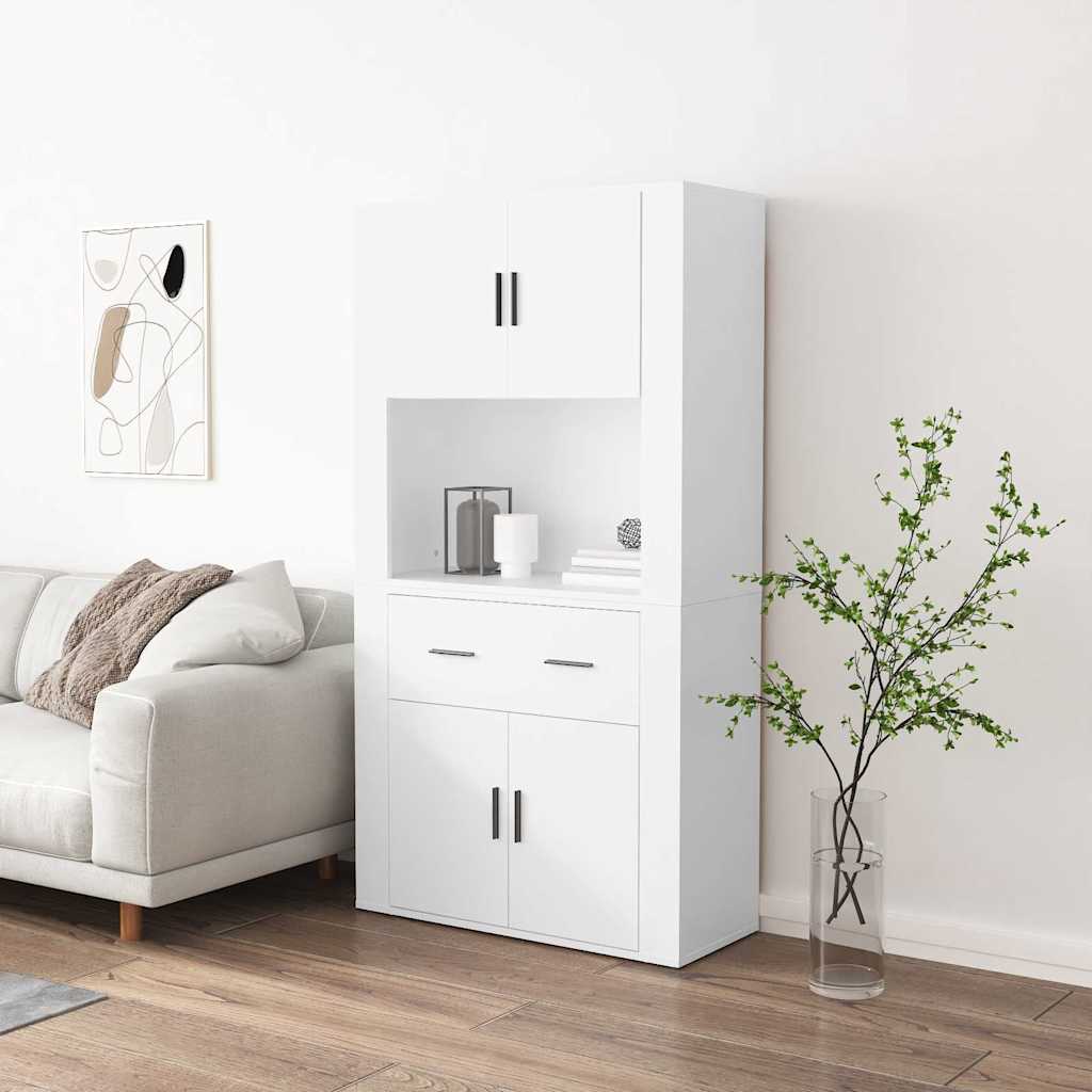 Highboard hvit konstruert tre vidaXL