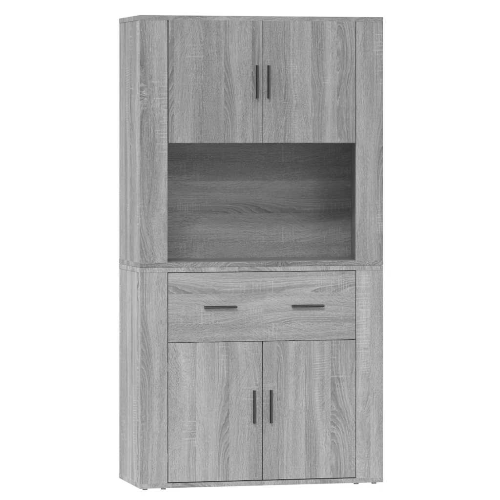 Highboard grå sonoma konstruert tre vidaXL