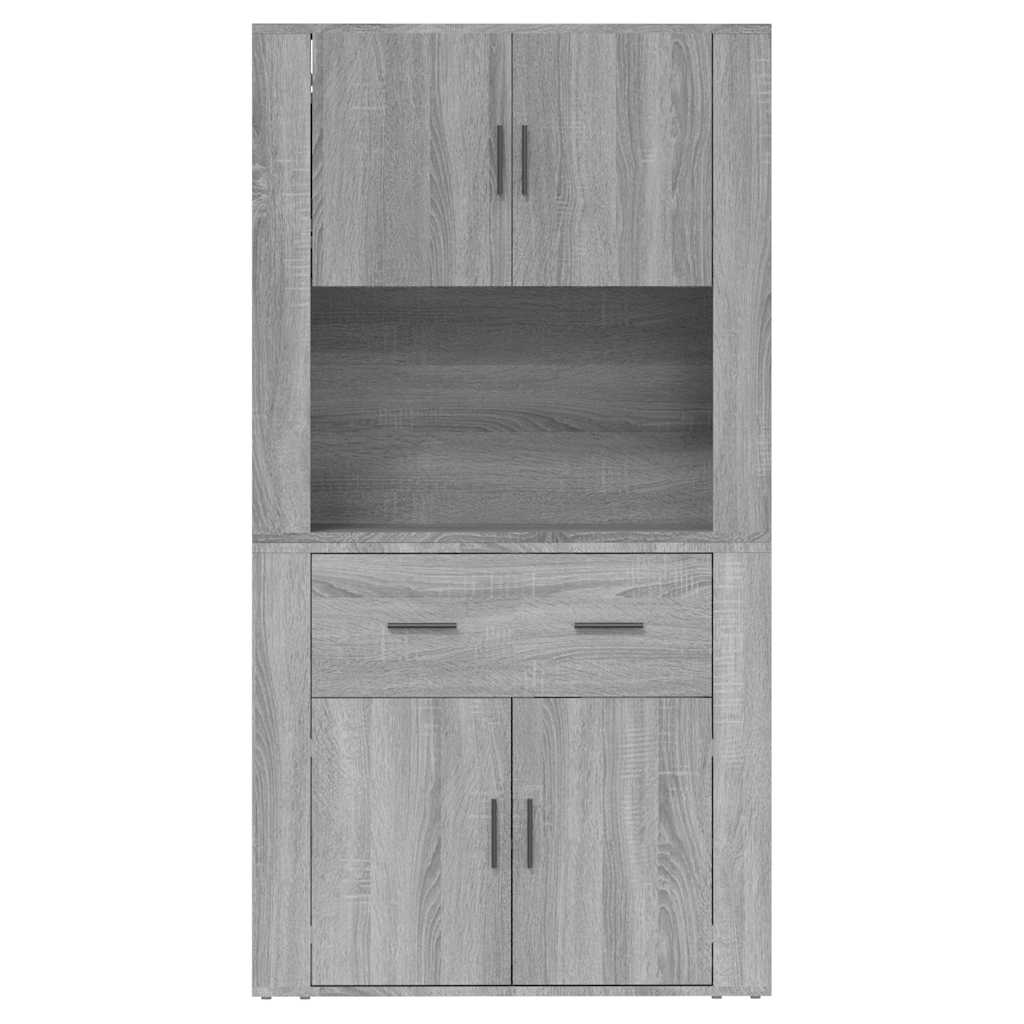 Highboard grå sonoma konstruert tre vidaXL