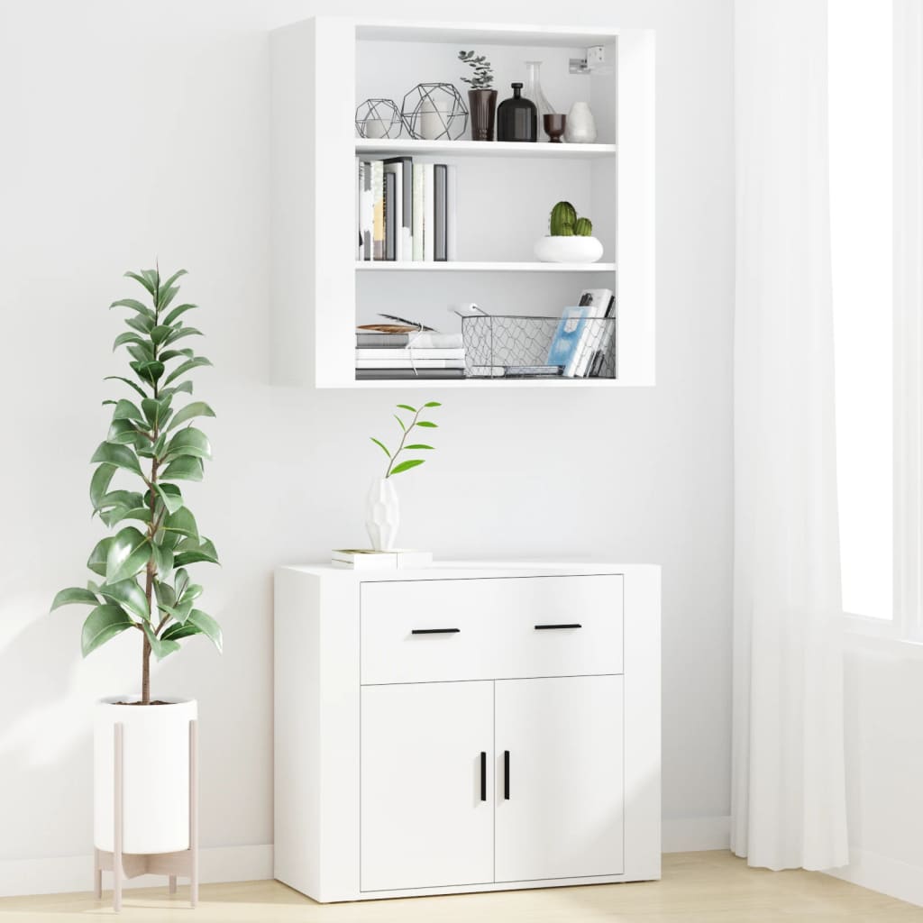 Highboard hvit konstruert tre vidaXL