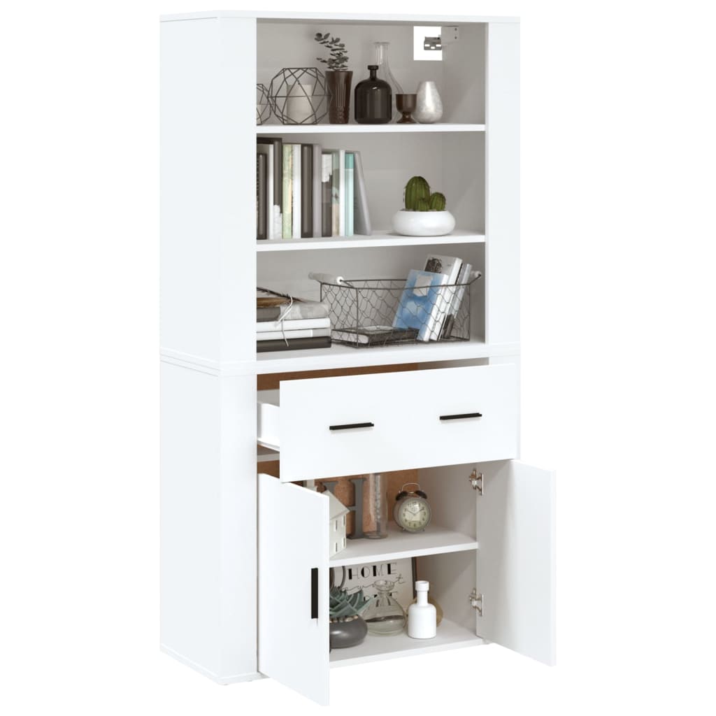 Highboard hvit konstruert tre vidaXL