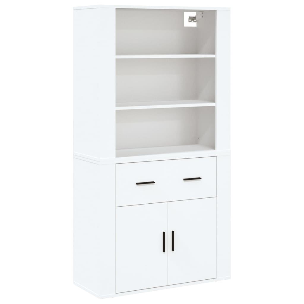 Highboard hvit konstruert tre vidaXL