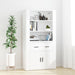 Highboard hvit konstruert tre vidaXL