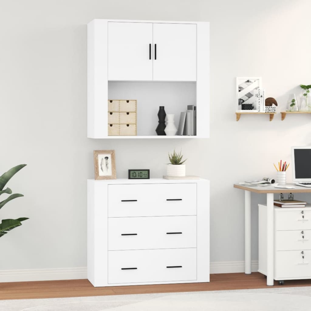 Highboard hvit konstruert tre