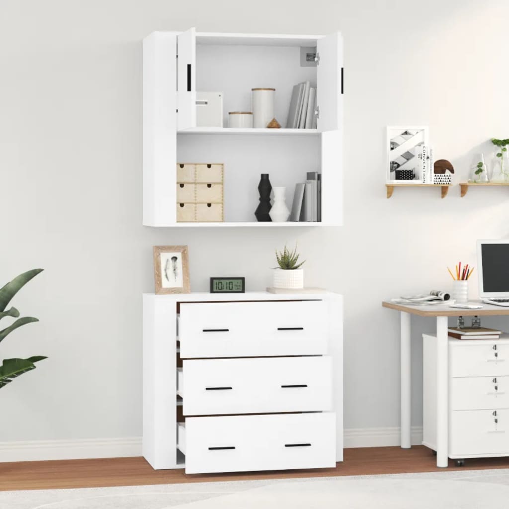 Highboard hvit konstruert tre