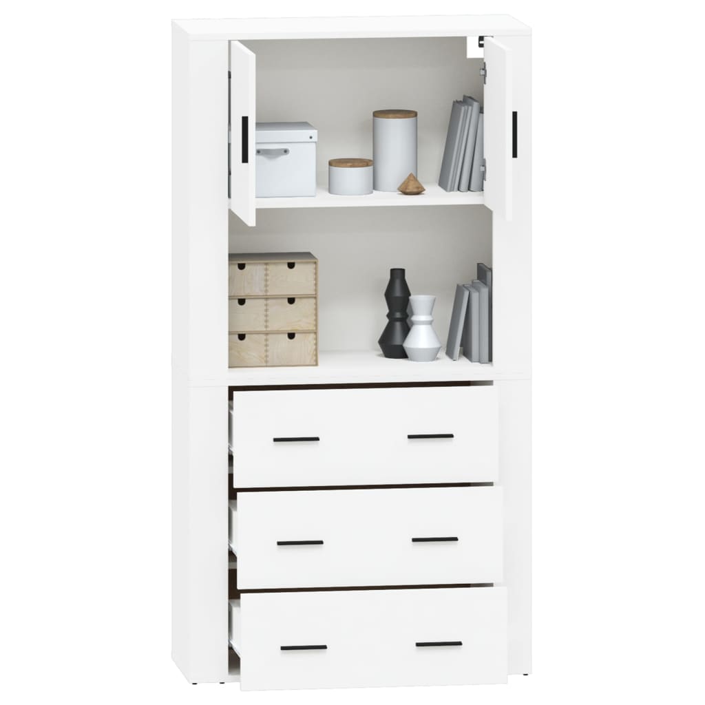 Highboard hvit konstruert tre