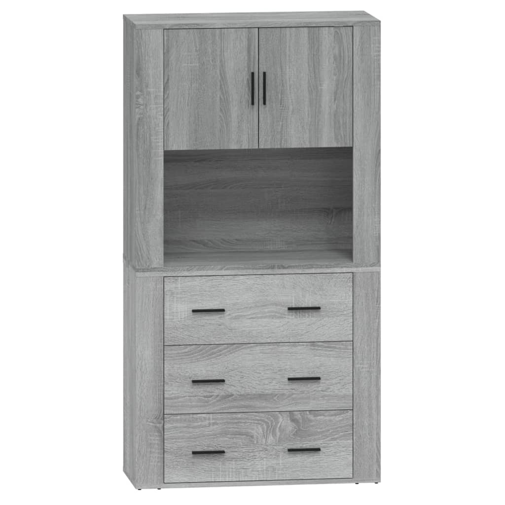 Highboard grå sonoma konstruert tre