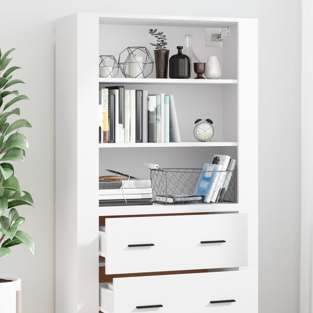 Highboard hvit konstruert tre