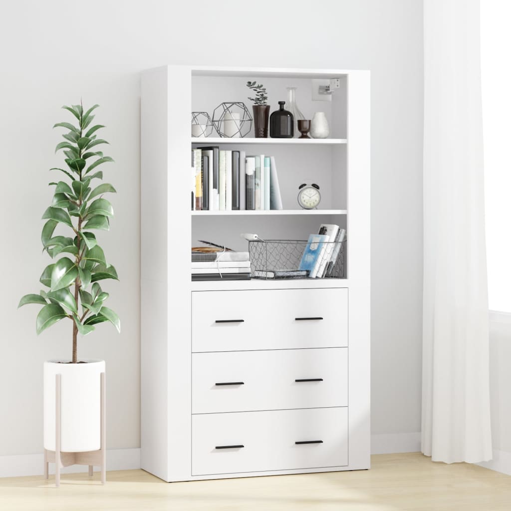 Highboard hvit konstruert tre