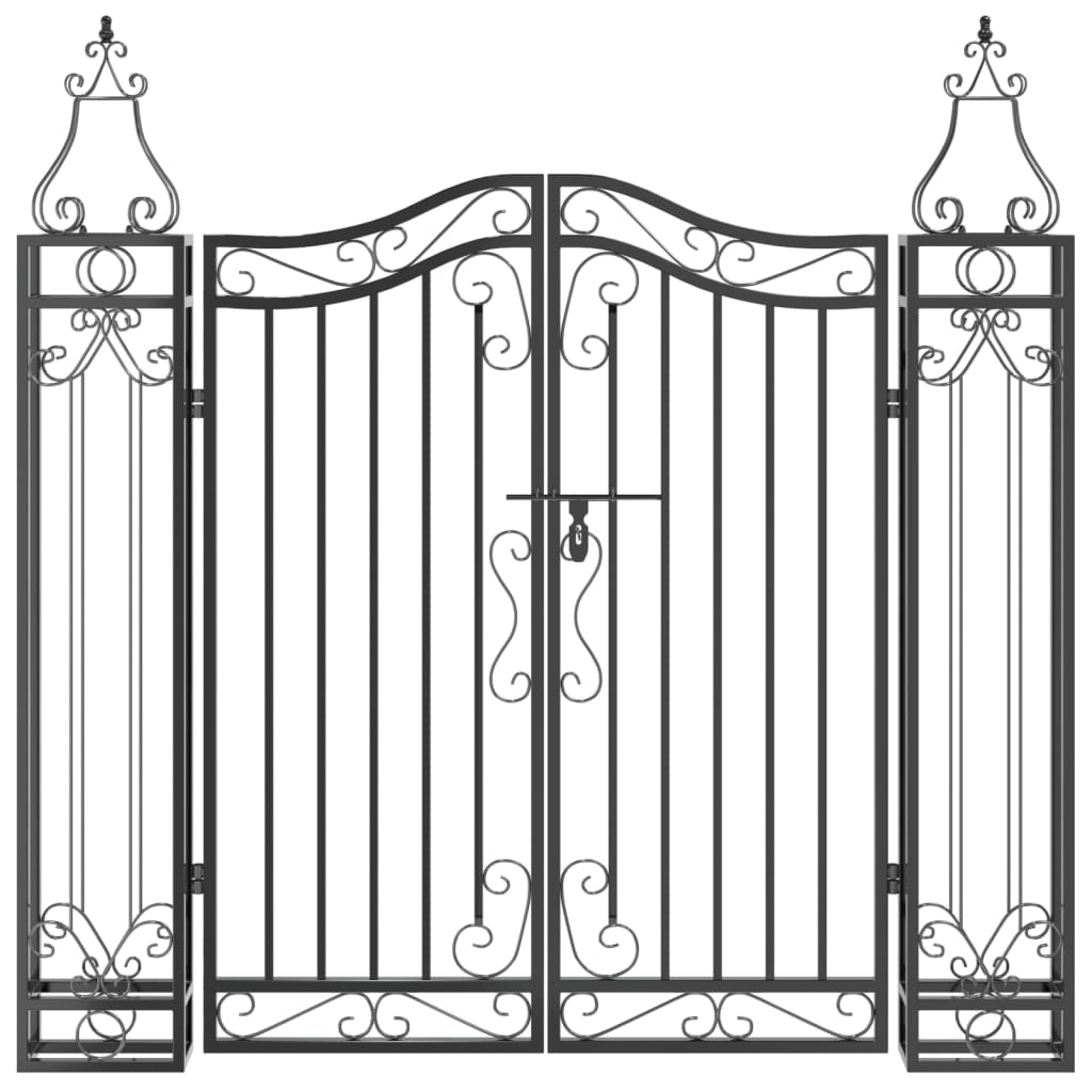 Hageport svart 121x8x120 cm smijern
