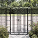 Hageport svart 121x8x150 cm smijern
