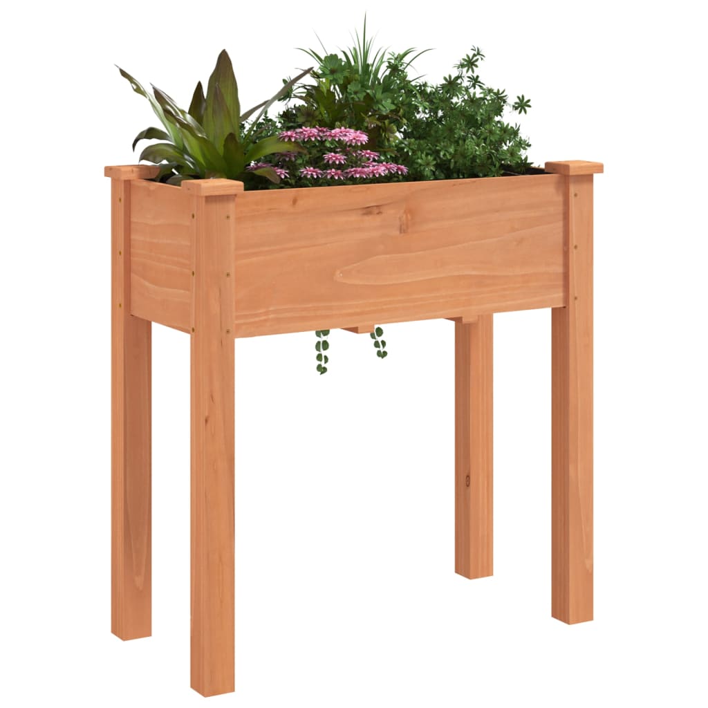 Plantekasse med foring brun 71x37x76 cm heltre gran