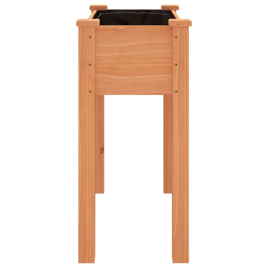 Plantekasse med foring brun 71x37x76 cm heltre gran