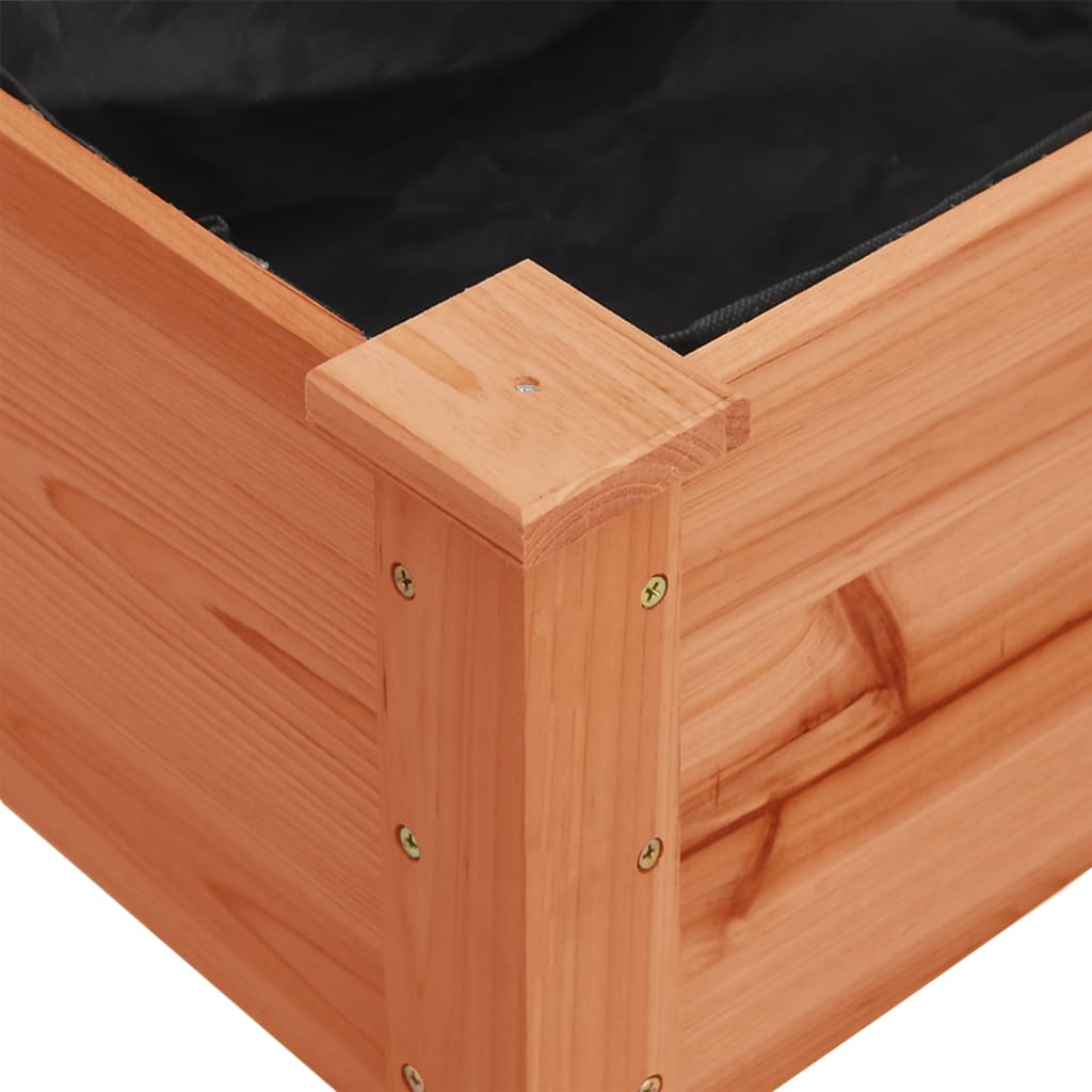 Plantekasse med foring brun 71x37x76 cm heltre gran