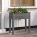 Plantekasse med foring grå 71x37x76 cm heltre gran