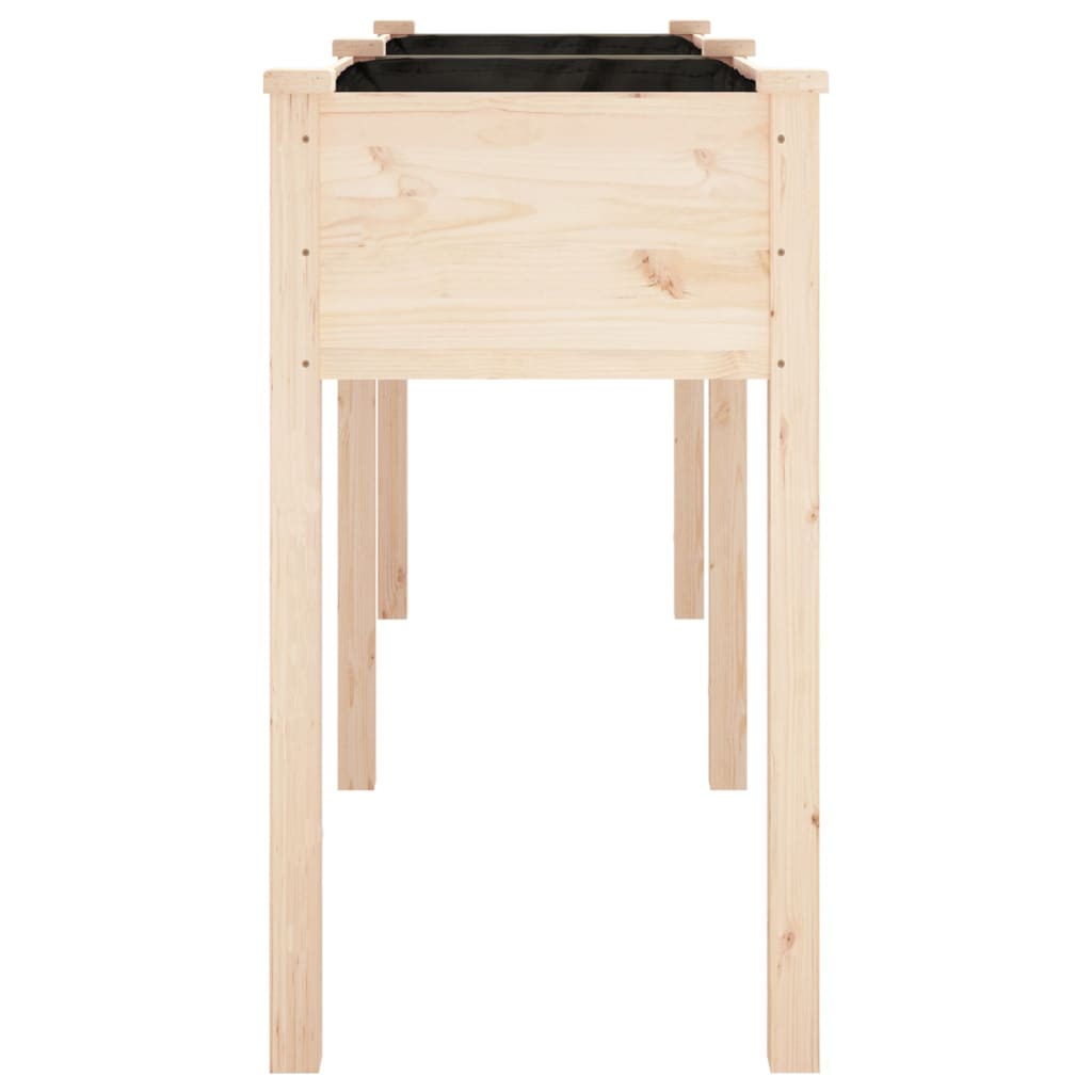 Plantekasse med foring 161x45x76 cm heltre gran vidaXL