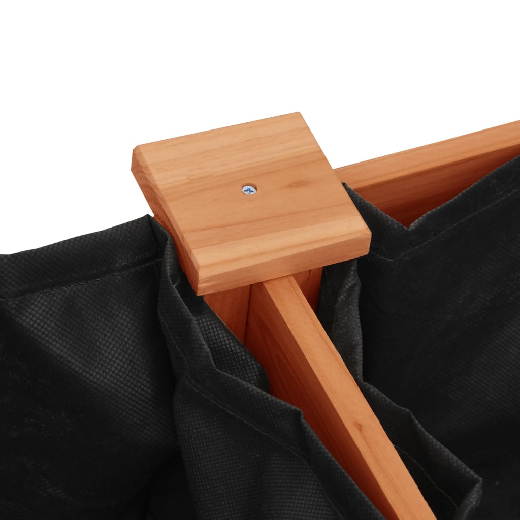 Plantekasse med foring brun 203x53x76 cm heltre gran