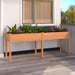 Plantekasse med foring brun 203x53x76 cm heltre gran