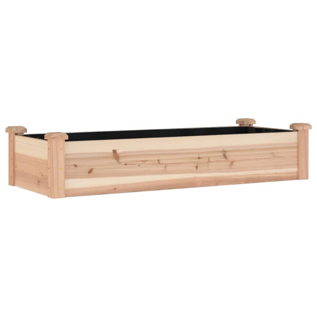 Høybed med foring 120x45x25 cm heltre gran vidaXL