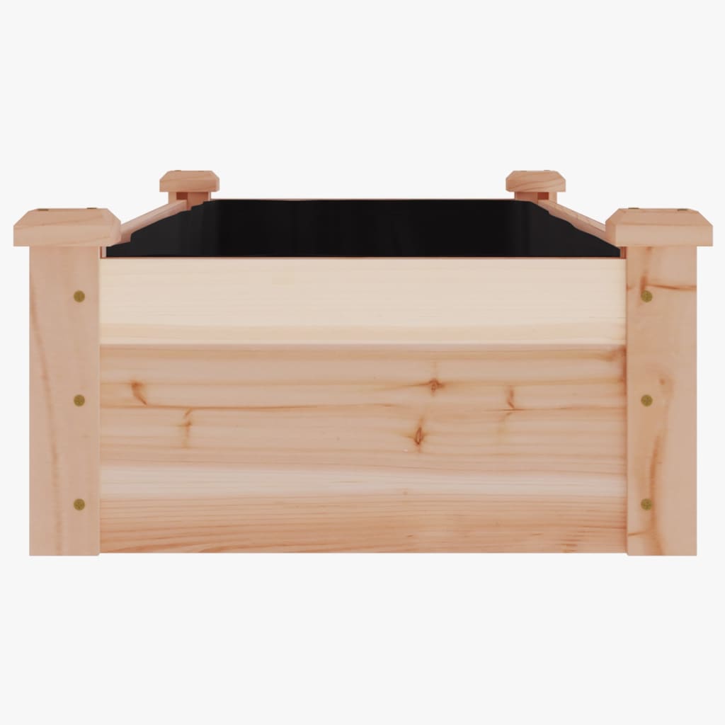 Høybed med foring 120x45x25 cm heltre gran vidaXL