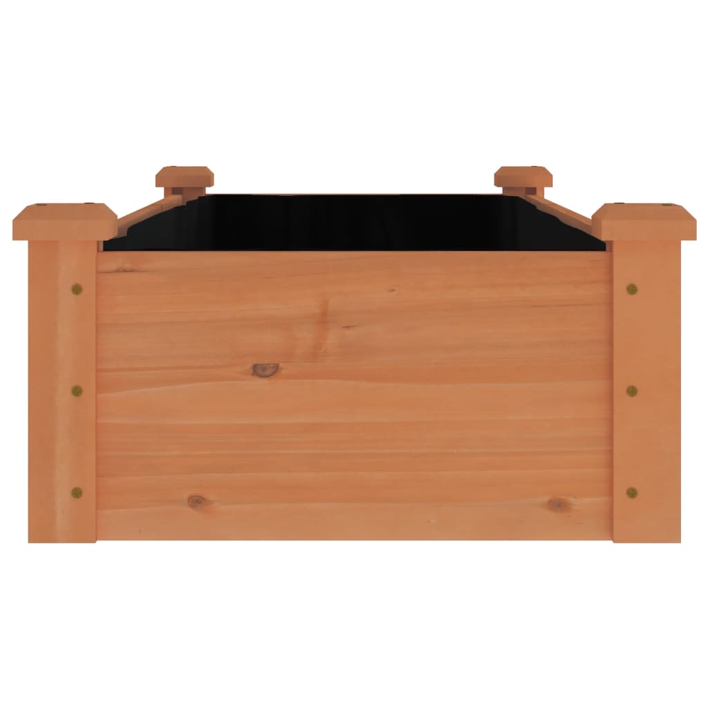 Høybed med foring brun 120x45x25 cm heltre gran vidaXL