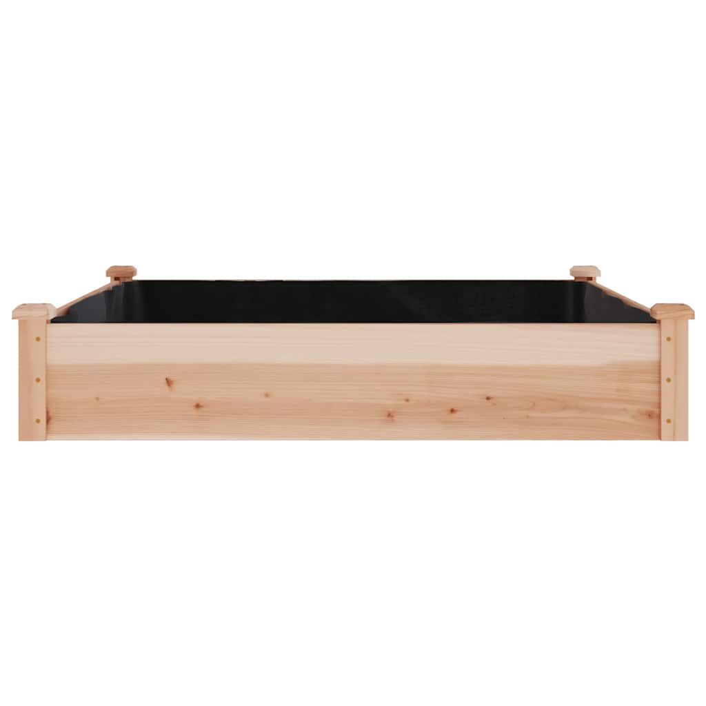 Høybed med foring 120x120x25 cm heltre gran vidaXL
