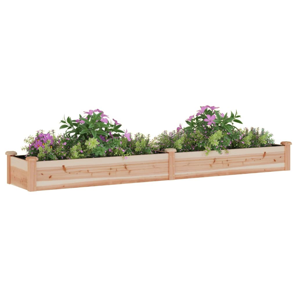 Høybed med foring 240x45x25 cm heltre gran vidaXL