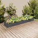 Høybed med foring grå 240x45x25 cm heltre gran vidaXL