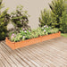 Høybed med foring brun 240x60x25 cm heltre gran