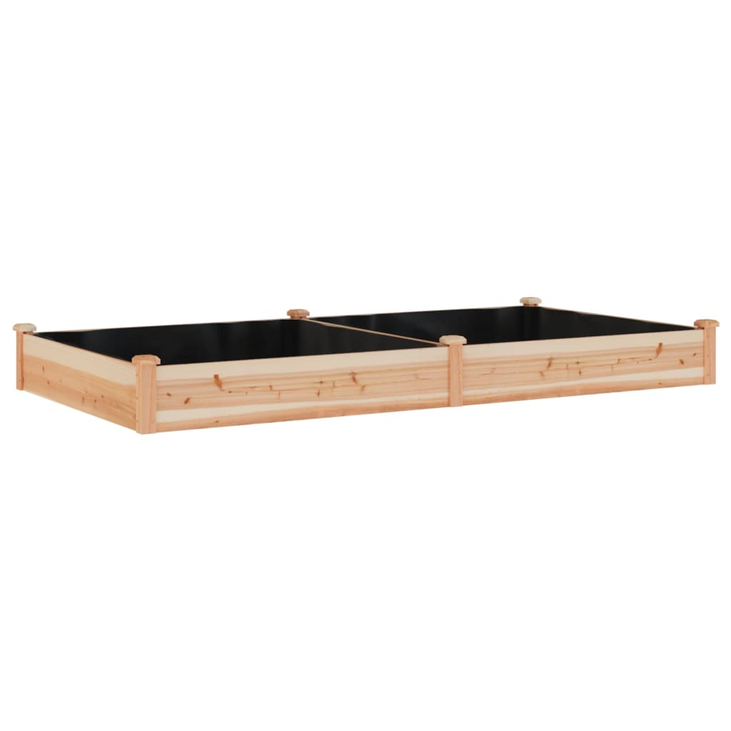 Høybed med foring 240x120x25 cm heltre gran vidaXL