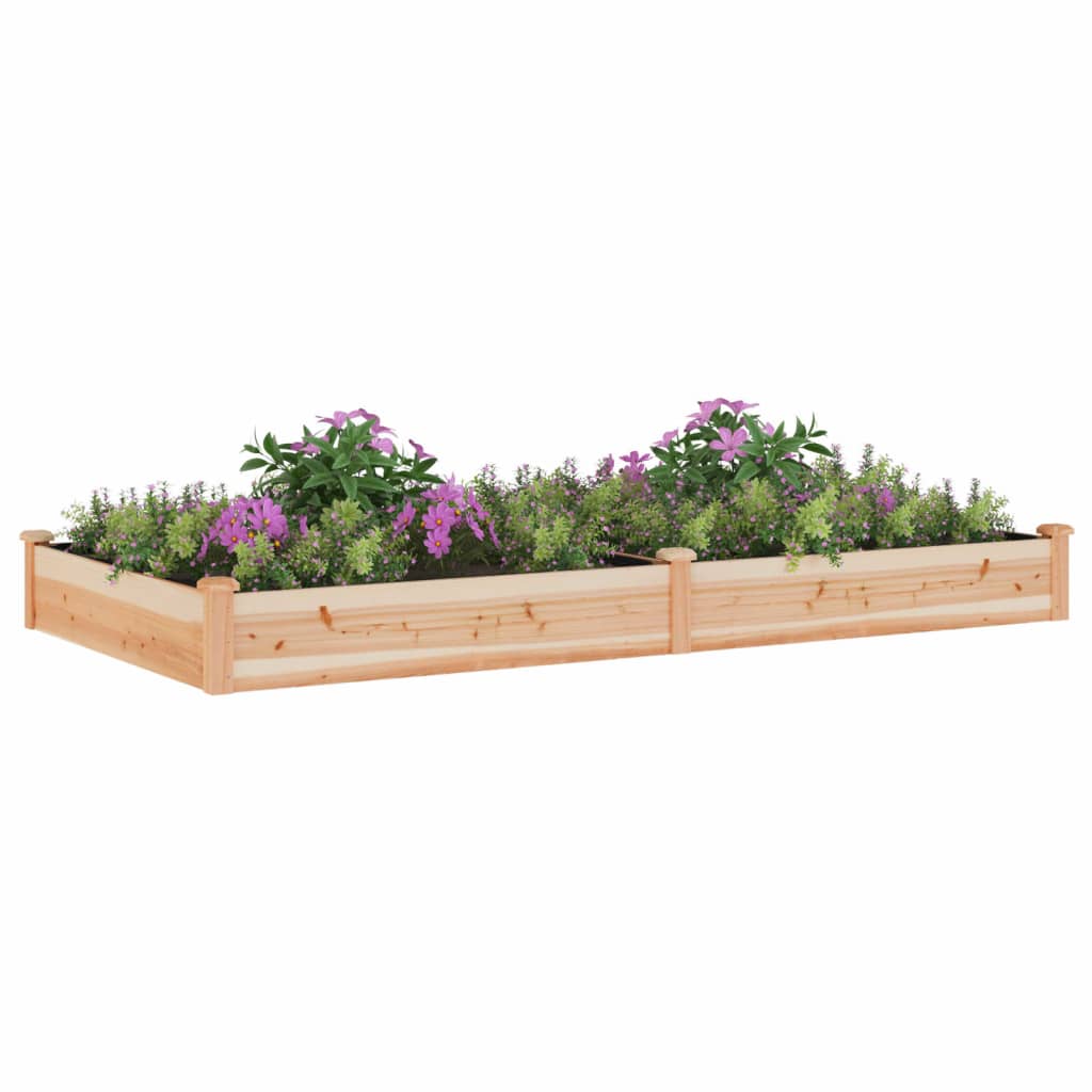 Høybed med foring 240x120x25 cm heltre gran vidaXL