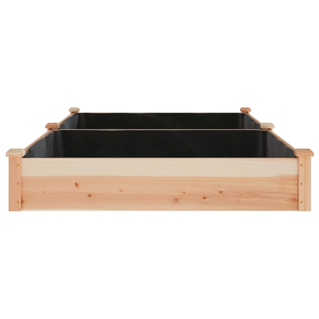 Høybed med foring 240x120x25 cm heltre gran vidaXL