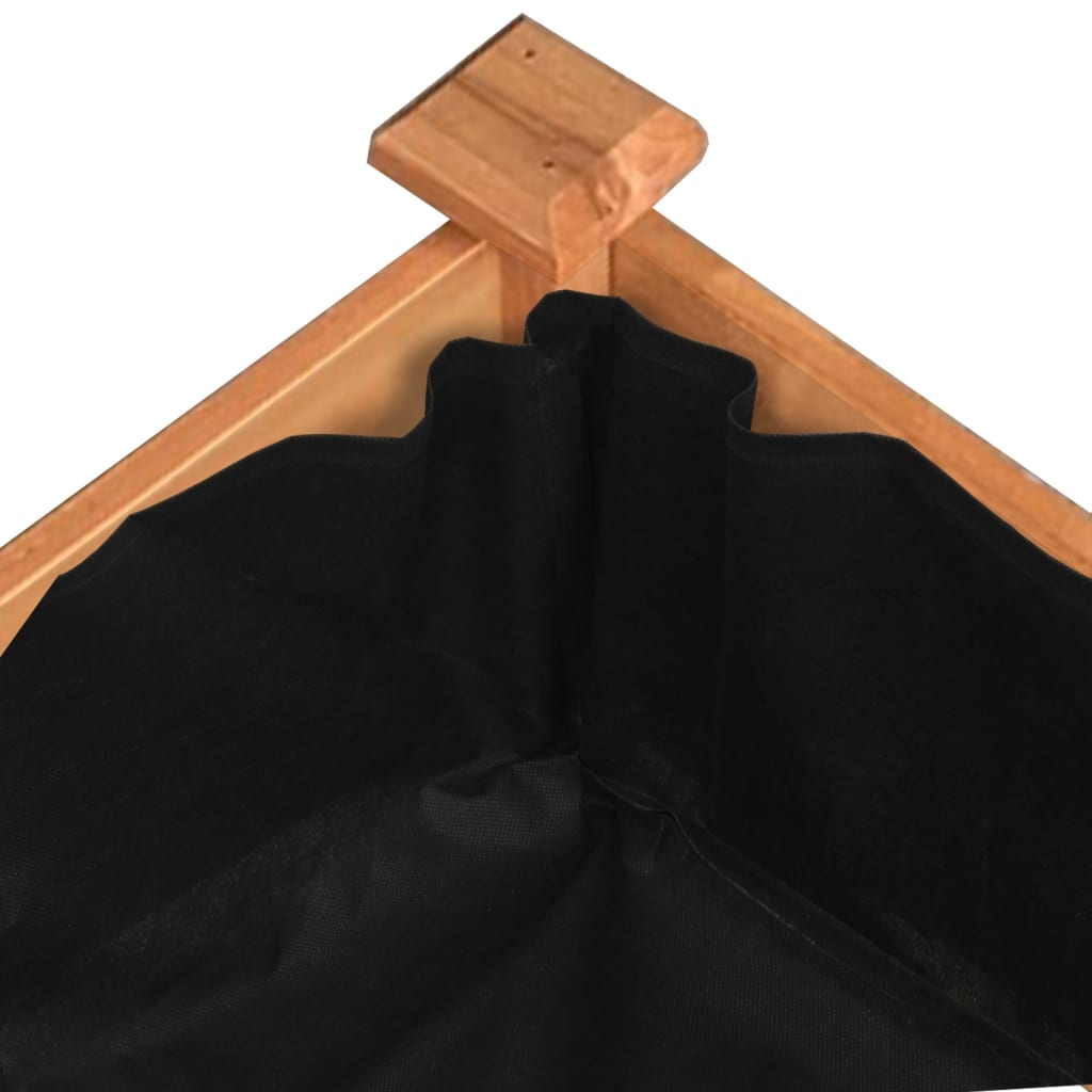 Høybed med foring brun 240x120x25 cm heltre gran vidaXL