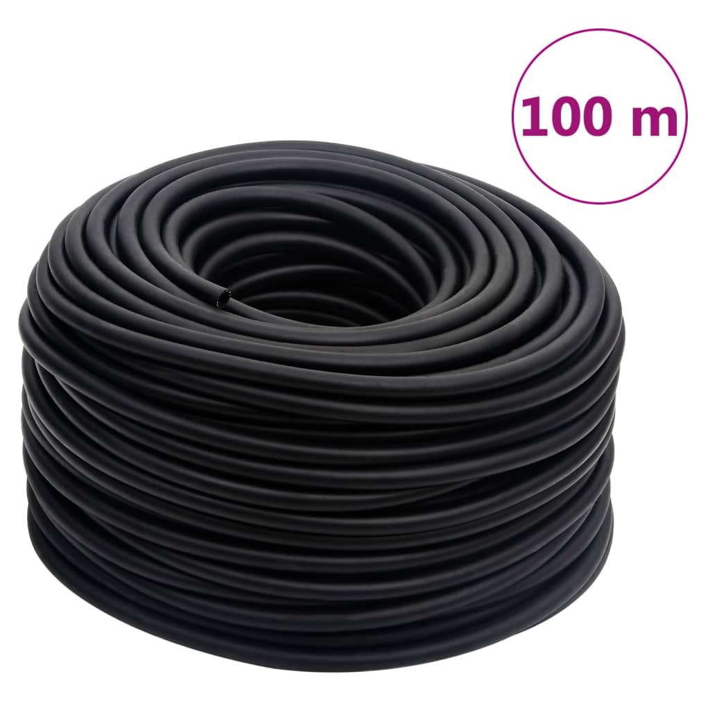 Luftslange svart 0,6" 100 m hybrid gummi og PVC