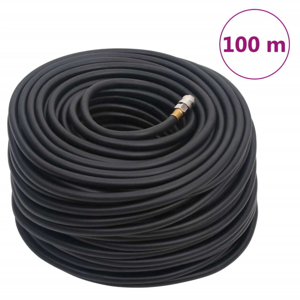 Luftslange svart 0,6" 100 m hybrid gummi og PVC